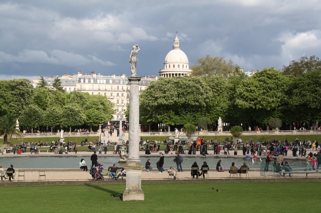 The Jardin du Luxembourg, and the Panthéon in the background