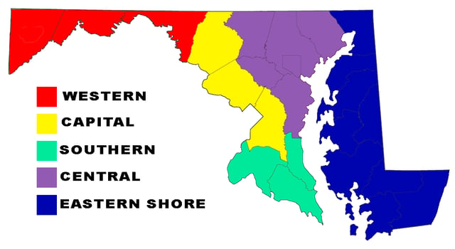 Geographic regions of Maryland