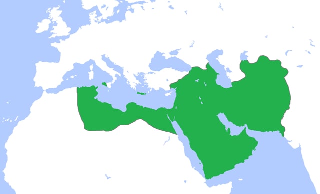 Abbasid Caliphate at its greatest extent, c. 850.