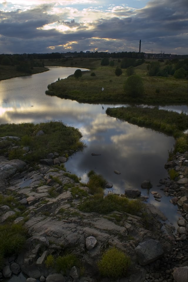 Aura River seen further away from central Turku