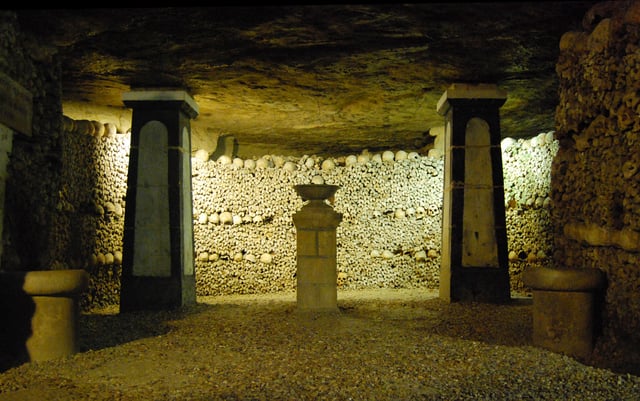 The Paris Catacombs hold the remains of approximately 6 million people.