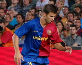 Piqué during the 2008 Joan Gamper Trophy