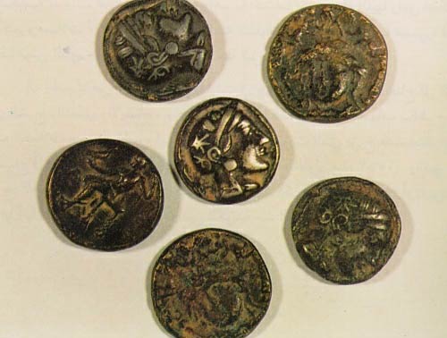 Ancient coins from Failaka Island, Kuwait