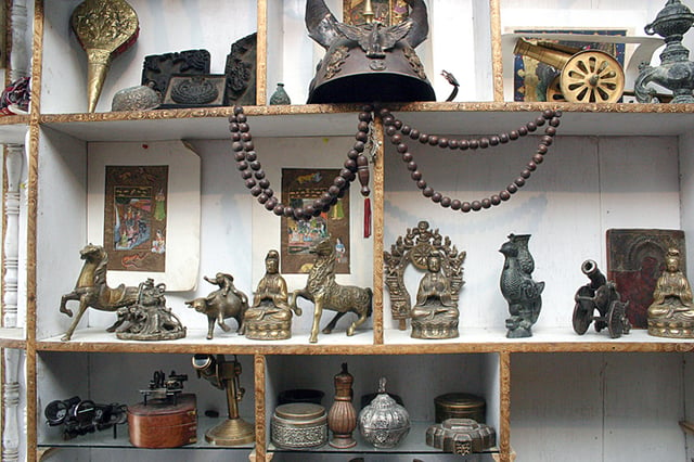 Inside an antiquity shop in Kabul's famous Chicken Street (Kochi Murgha)
