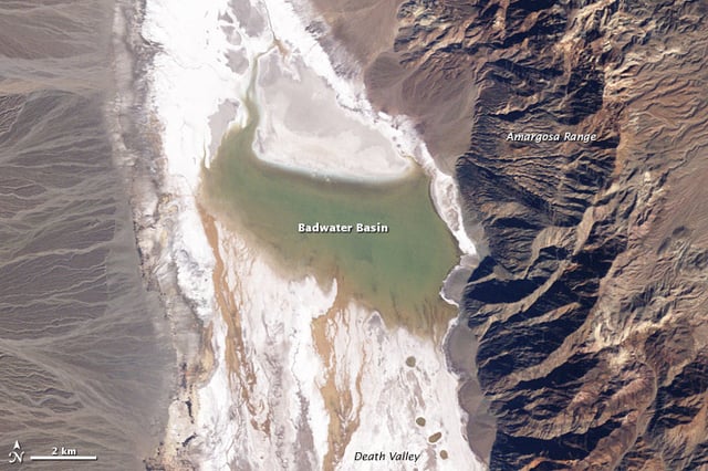 Lake Badwater, February 9, 2005. Landsat 5 satellite photo