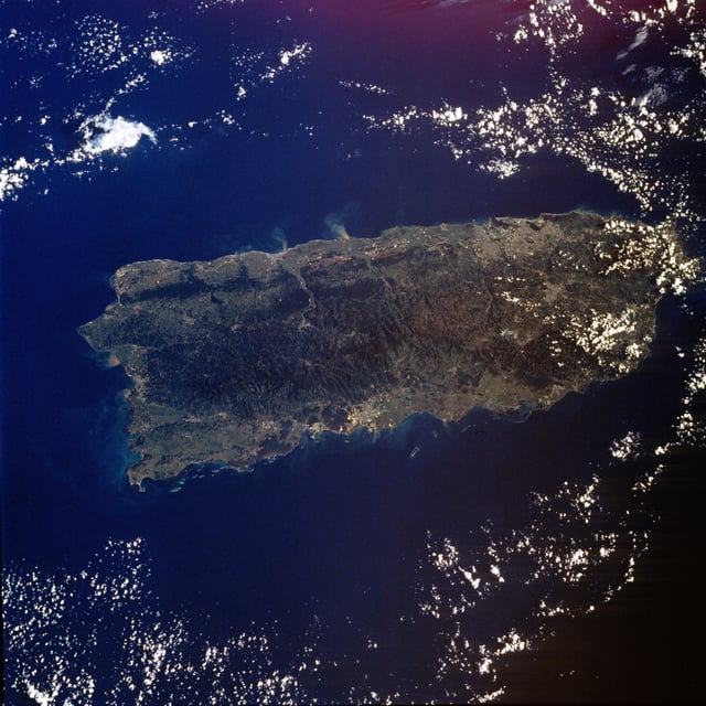Puerto Rico seen from space (STS-34 mission)