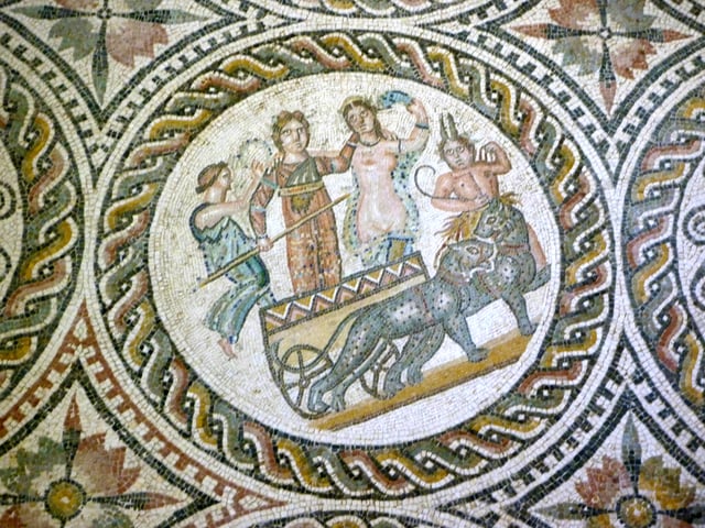 Ancient Roman mosaic in Sabratha