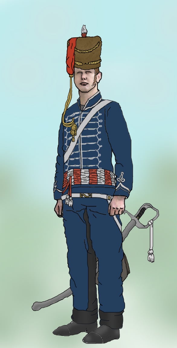 Uniform of the 7th Hussars, c.1815