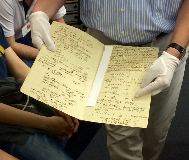 Ohm's law in Georg Ohm's lab book.