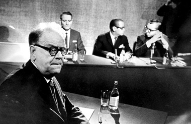 Prime Minister Tage Erlander (left) was Prime Minister under the ruling Swedish Social Democratic Party from 1946 to 1969.