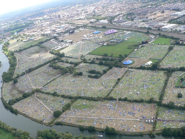 Aerial view of Reading Festival 2007