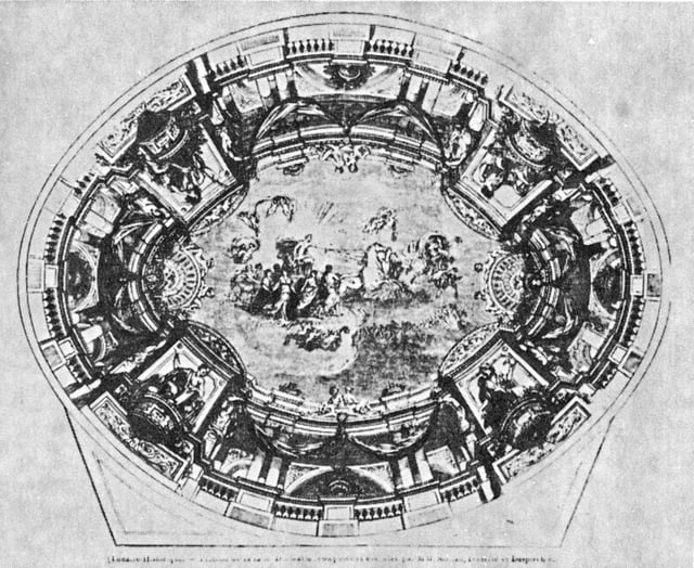 The ceiling of the Théâtre Historique