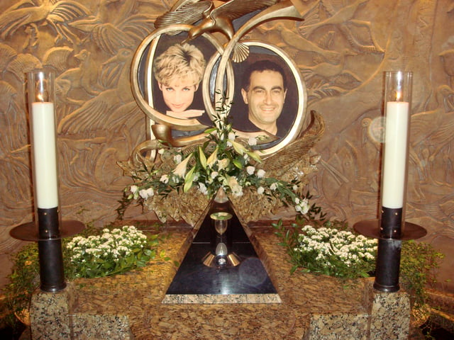 Memorial in Harrods Department Store to Diana, Princess of Wales, and Dodi Fayed