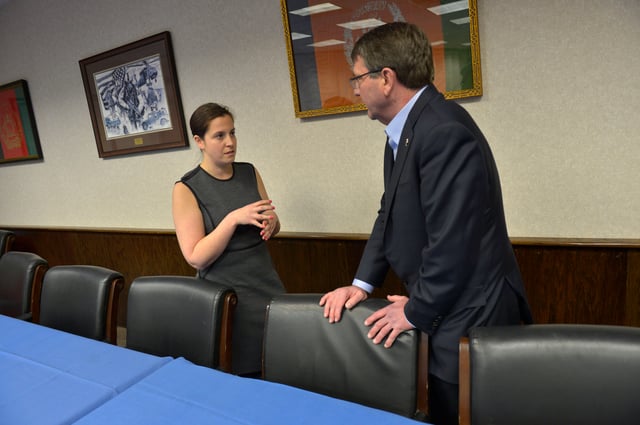 Stefanik with Defense Secretary Ash Carter in 2015