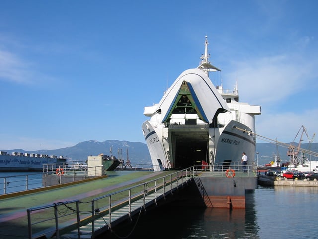 Ferry in Rijeka harbour