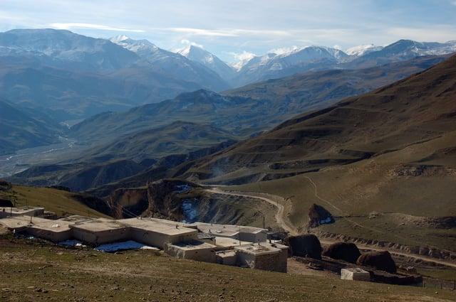 Caucasus Mountains in northern Azerbaijan