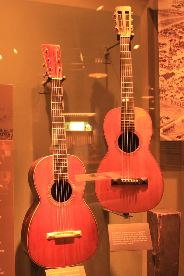 Nazareth era:Spanish-style guitar (c. 1845), and Style 3-17 (c. 1859)