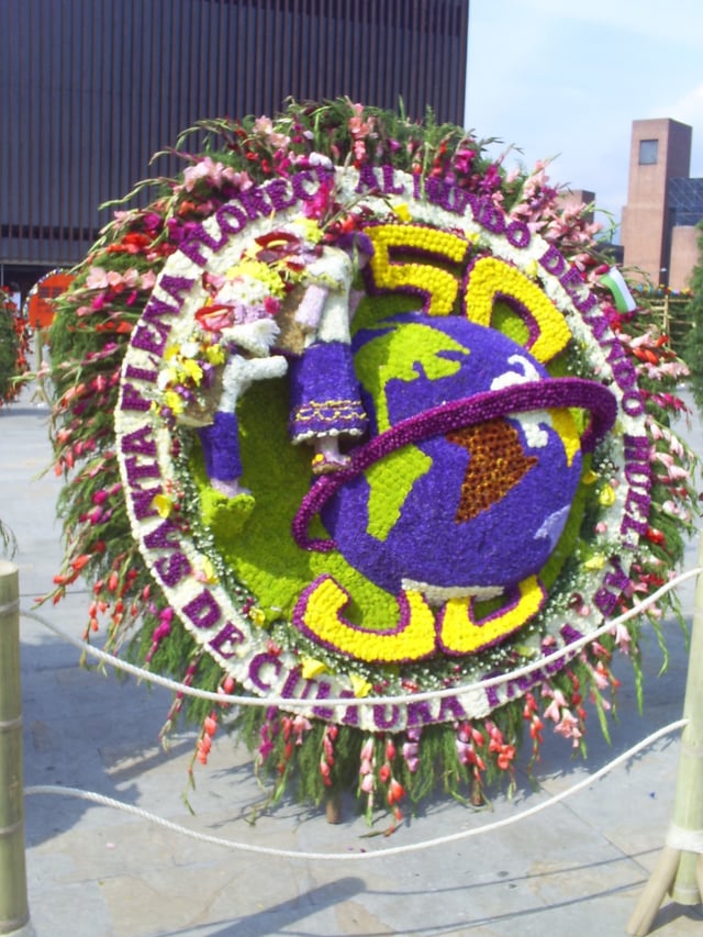 An example of a silleta at the Festival of the Flowers.