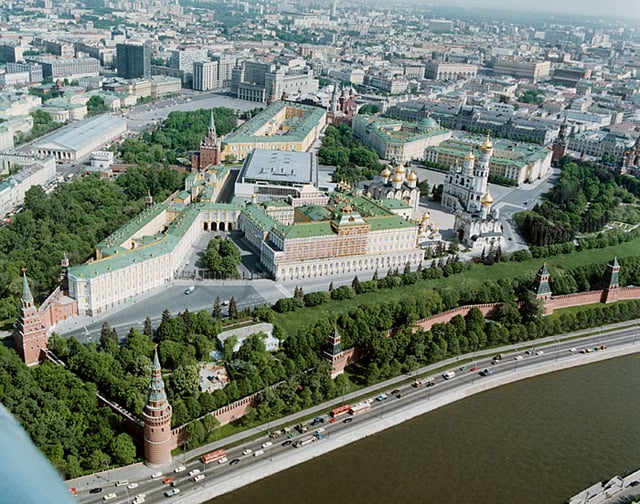 The Moscow Kremlin, which Lenin moved into in 1918