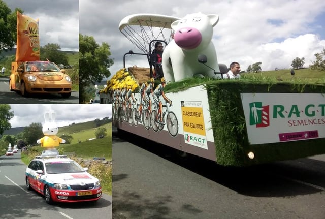Vehicles from the 2014 Tour de France Publicity Caravan