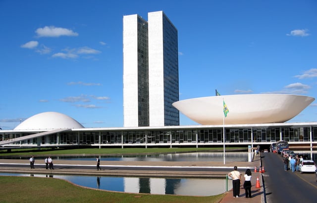 The National Congress of Brazil, designed by Oscar Niemeyer
