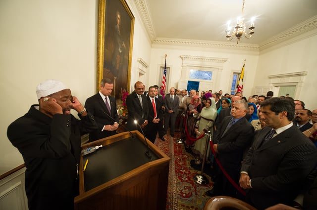 O'Malley at the Iftar Reception during Ramadan in August 2013