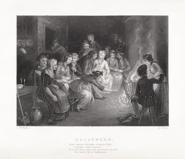 The word appears as the title of Robert Burns' "Halloween" (1785), a poem traditionally recited by Scots