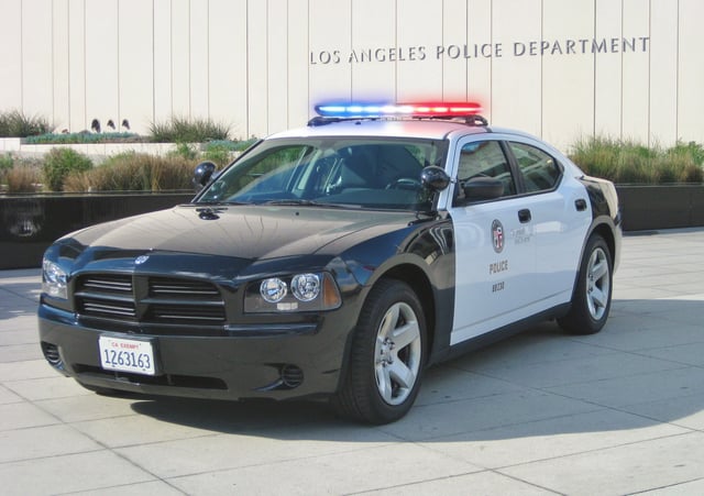 An LAPD Dodge charger
