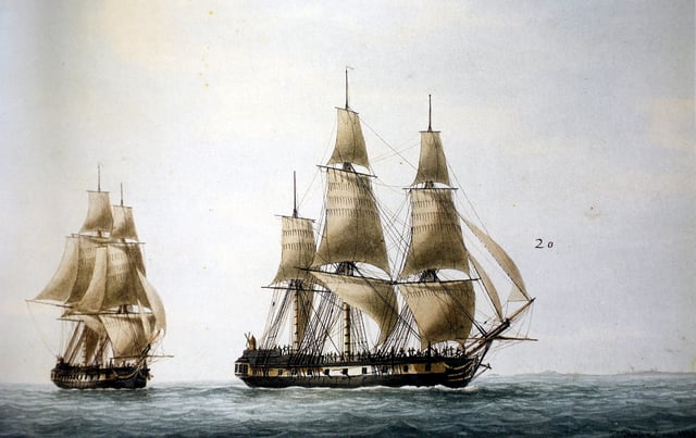 The frigates Recherche and Esperance