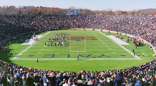 The Yale Bowl in 2001 during the annual football game played between Harvard and Yale