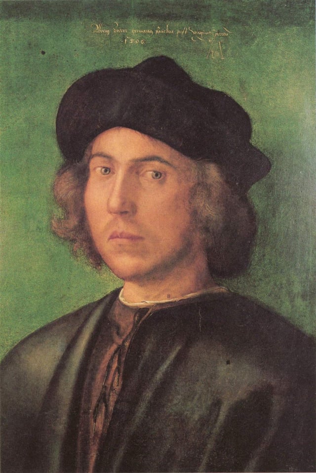 Portrait of a Young Man, by Albrecht Dürer. Gallery of Palazzo Rosso.