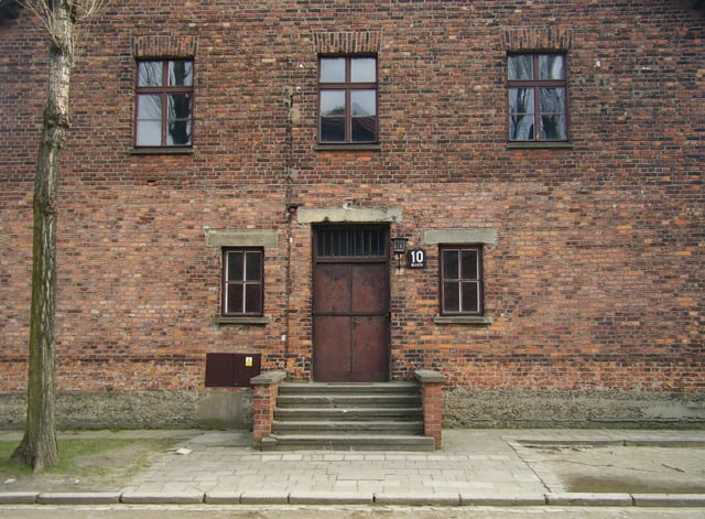 Block 10, Auschwitz I, where medical experiments were performed on women