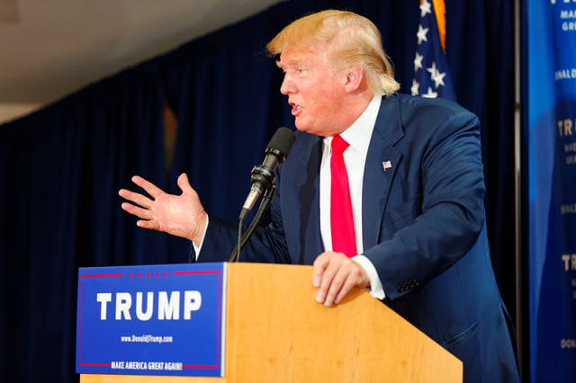 Trump campaigning in Laconia, New Hampshire, on July 16, 2015