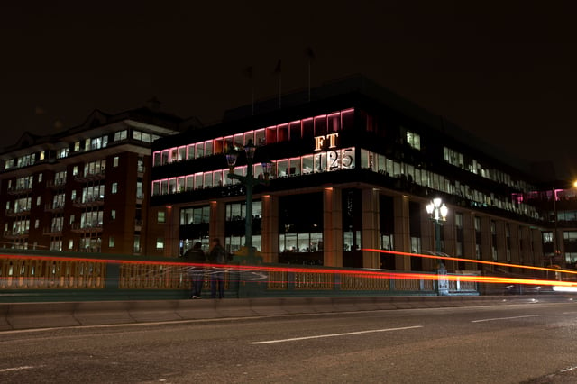 The London offices of the Financial Times at One Southwark Bridge (2013).