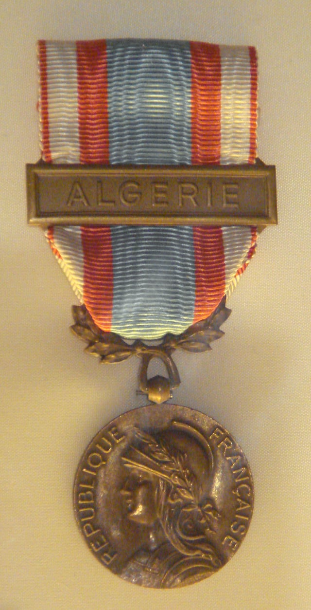 French North African Operations medal, 11 January 1958