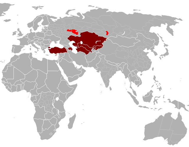 Map of TÜRKSOY members.