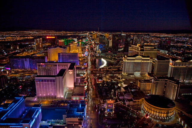 The Las Vegas Strip, primarily located in Paradise.