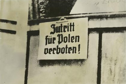 German warning in occupied Poland 1939 – "No entrance for Poles!"