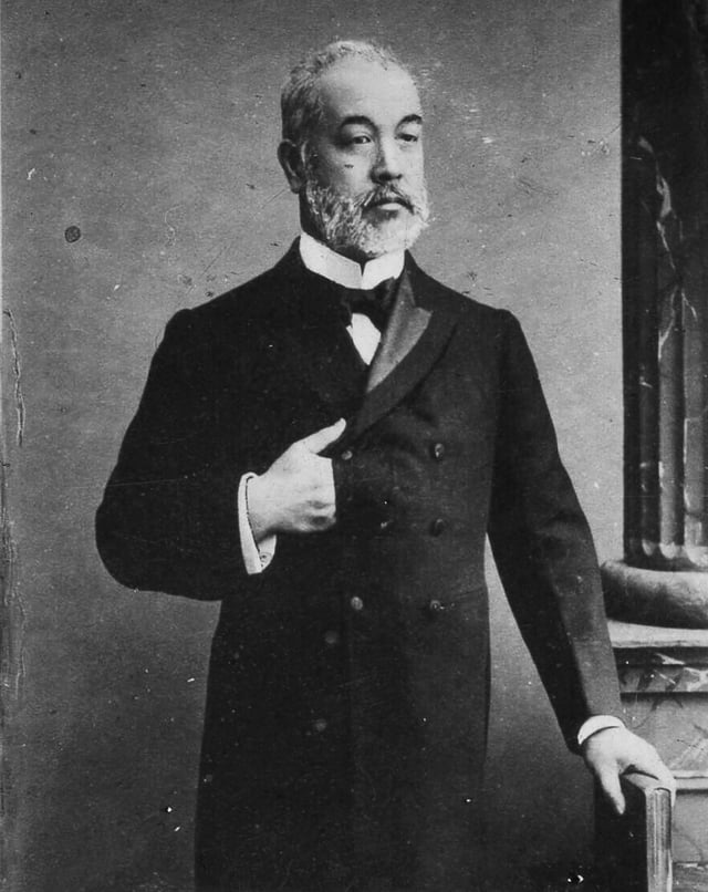 Count Tadasu Hayashi was the resident minister to Great Britain. While serving in London from 1900, he worked to successfully conclude the Anglo-Japanese Alliance and signed on behalf of the government of Japan on January 30, 1902.