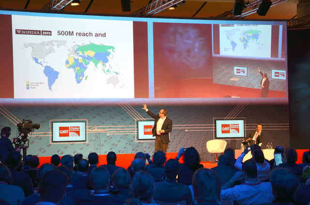 Jimmy Wales 2014 on CeBIT Global Conferences, Wikipedia Zero