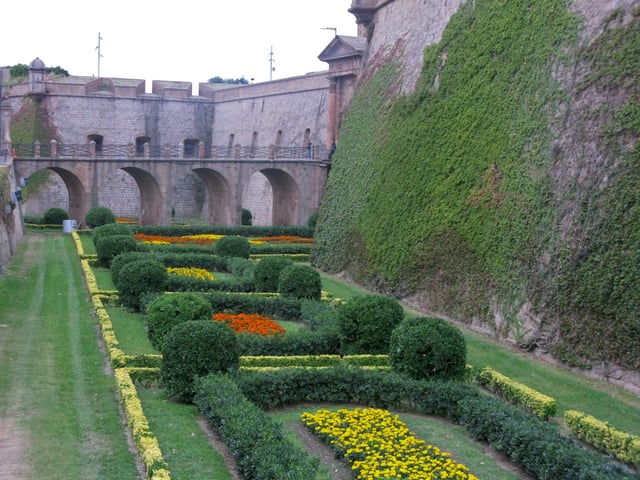 The fortifications are now extenively planted with parterre gardens