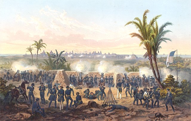 Depiction of the Battle of Veracruz during the Mexican–American War