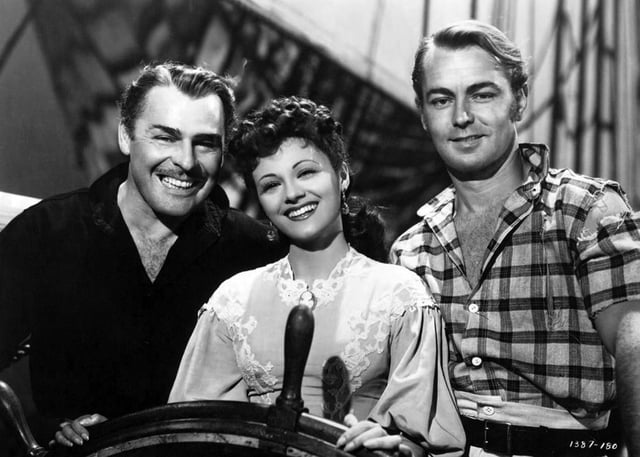 Ladd with Brian Donlevy and Esther Fernández in Two Years Before the Mast (1946).