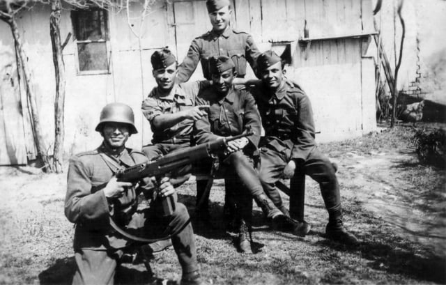 Hungarian soldiers in the Carpathian mountains in 1944