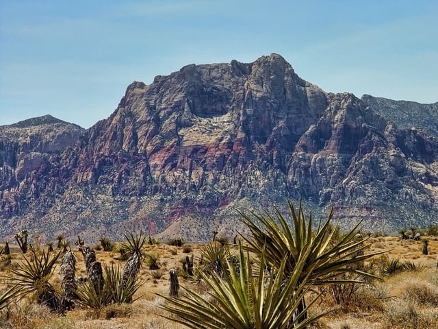 Desert scene at the Red Rock Canyon National Conservation Area in the Las Vegas area