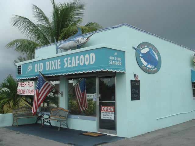 Old Dixie Seafood is a local seafood market and deli.