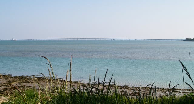 Île d'Oléron bridge, seen from Le Château d'Oléron
