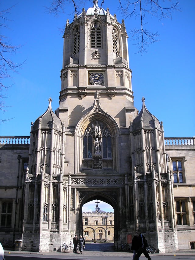 Tom Tower, Oxford, by  Sir Christopher Wren 1681-82, to match the Tudor surroundings.