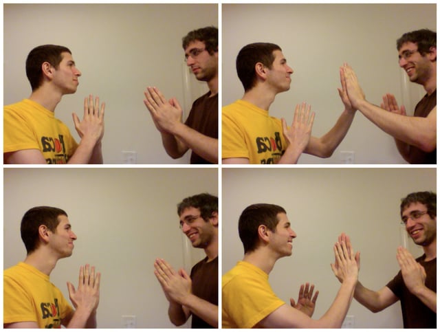 A common style of playing pat-a-cake.