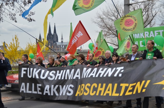 Protest against nuclear power in Cologne, Germany on 26 March 2011